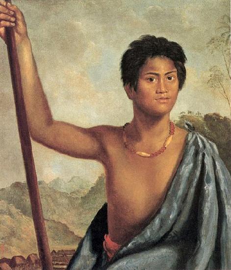 Robert Dampier 'Karaikapa, a Native of the Sandwich Islands' China oil painting art